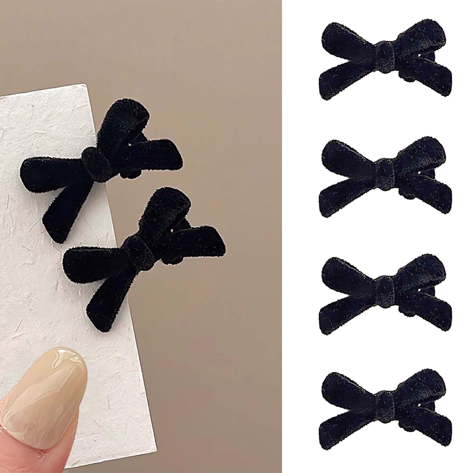 Amazon.com : 10pcs Black Bow Small Hair Clips - Cute Retro Bow